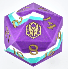 Hymgho Dice: 55mm D20 Rubber Silicone Chonk Celestial Gleam HY00427